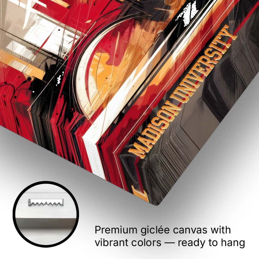 Madison University Spirit - Canvas Wall Art - Gallery Wrap Corner