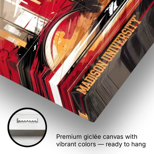 Madison University Spirit - Canvas Wall Art - Gallery Wrap Corner