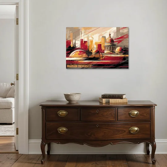 Madison University Spirit - Canvas Wall Art - Coffee Table - 36x24