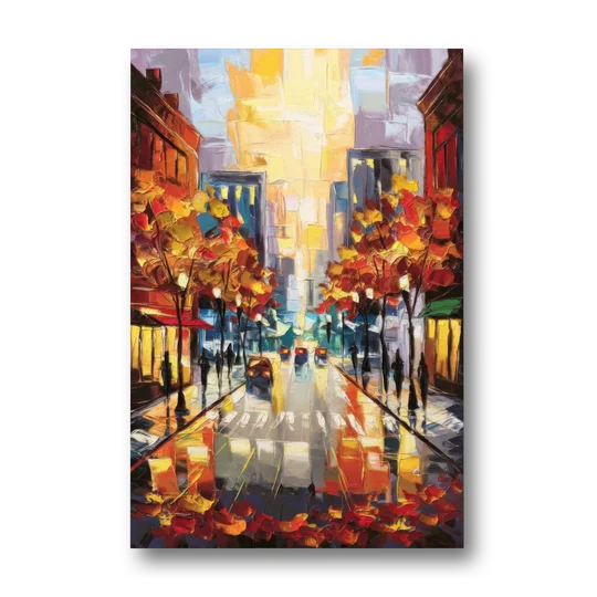 Madison Vibrant Downtown - Canvas Wall Art - Front