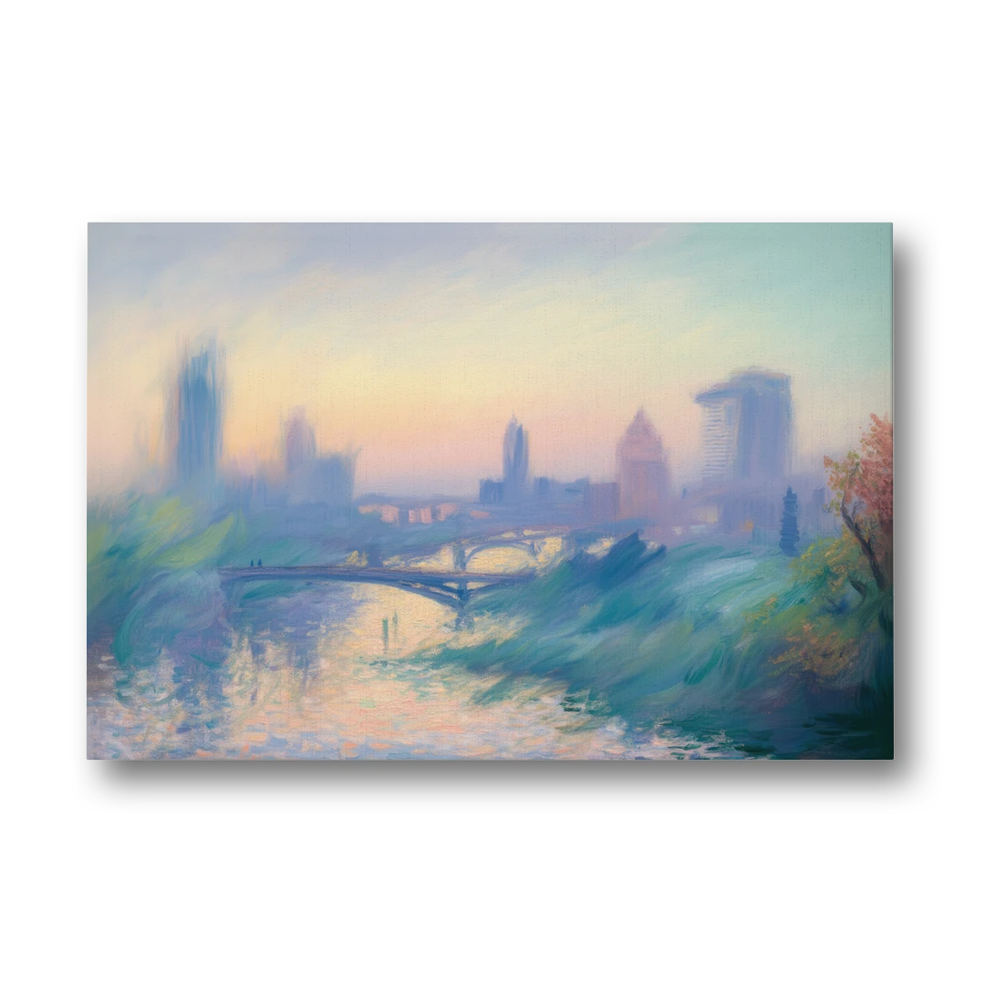 Madrid Skyline Silhouette - Canvas Wall Art - Front