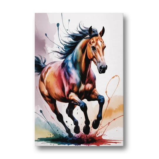 Majestic Galloping Horse - Canvas Wall Art - Front