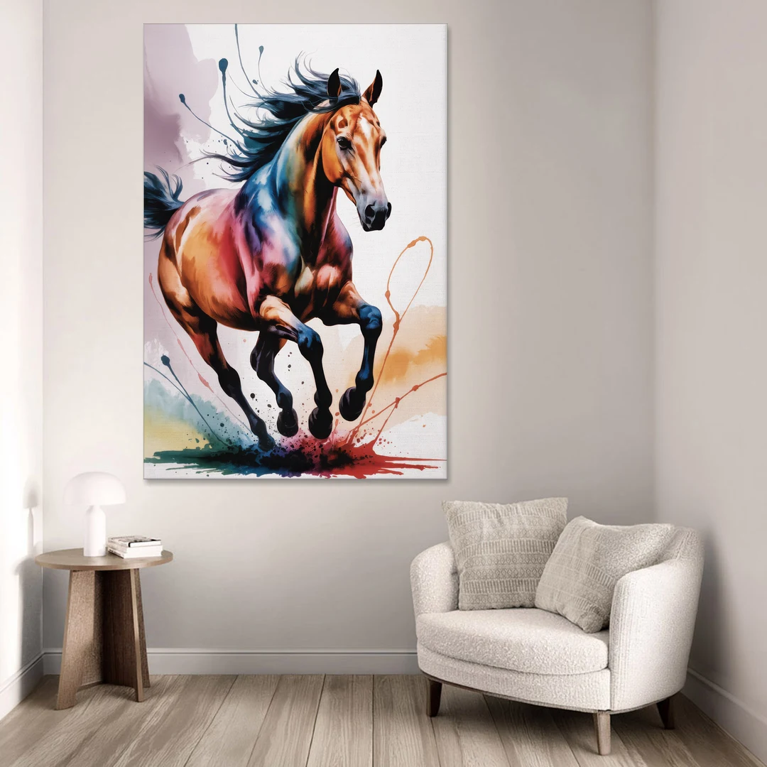 Majestic Galloping Horse - Canvas Wall Art - Sofa - 40x60