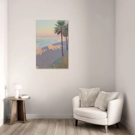 Malvarrosa Beach - Canvas Wall Art - Sofa - 24x36