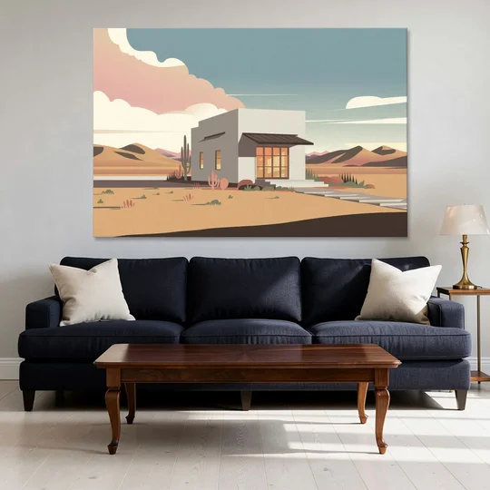 Marfa Artistic Vibes - Canvas Wall Art - Sofa - 60x40