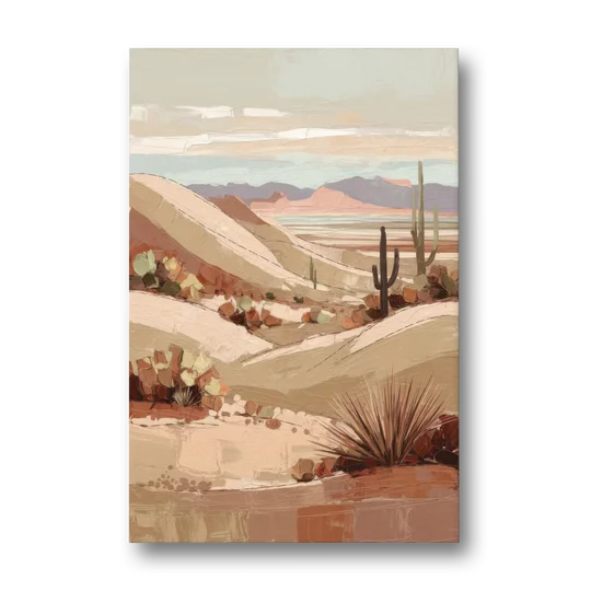 Marfa Desert Landscape - Canvas Wall Art - Front