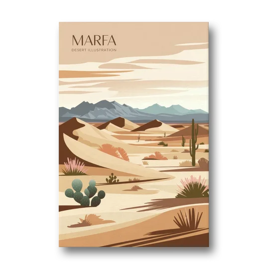 Marfa Desert Modern - Canvas Wall Art - Front