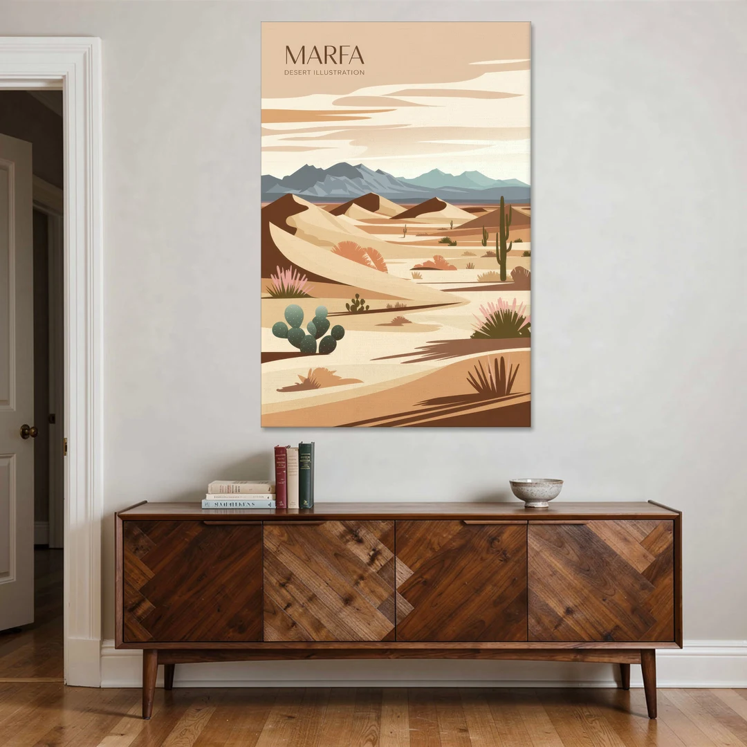 Marfa Desert Modern - Canvas Wall Art - Coffee Table - 40x60