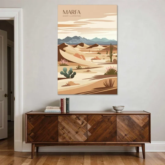 Marfa Desert Modern - Canvas Wall Art - Coffee Table - 40x60