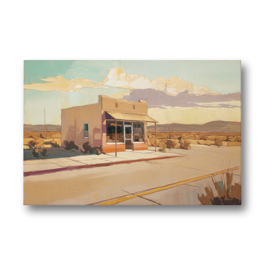 Marfa Roadside Charm - Canvas Wall Art - Front