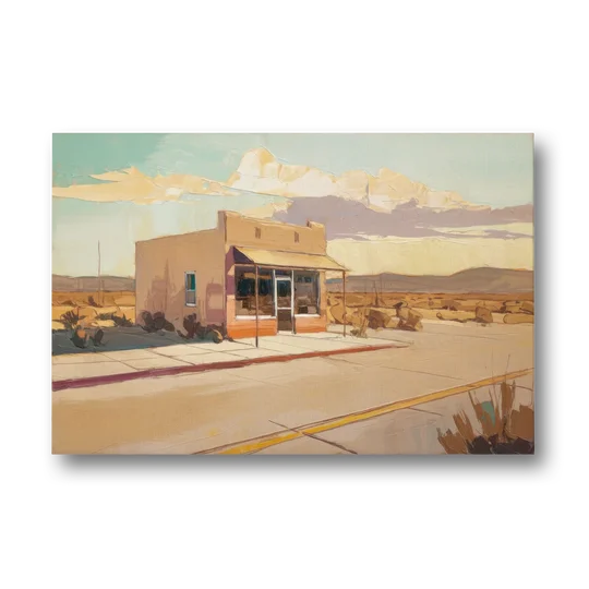 Marfa Roadside Charm - Canvas Wall Art - Front