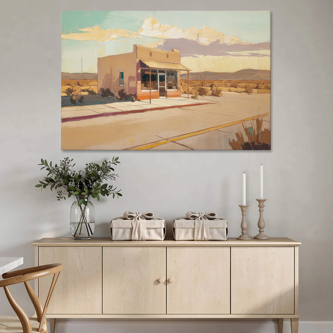 Marfa Roadside Charm - Canvas Wall Art - Coffee Table - 60x40