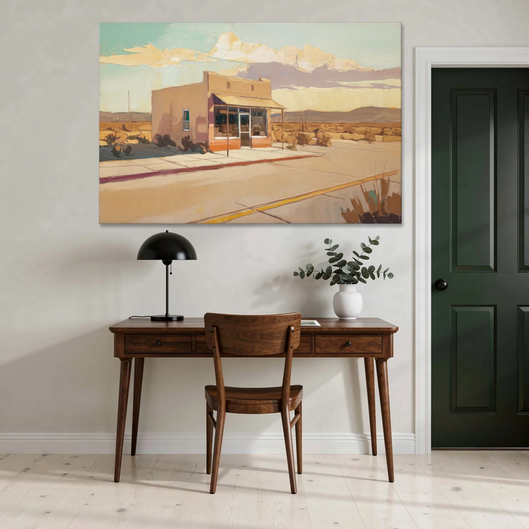 Marfa Roadside Charm - Canvas Wall Art - Office - 60x40