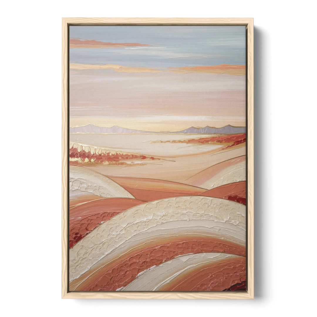 Marfa Texas Horizon - Oak Framed Canvas Wall Art - Front