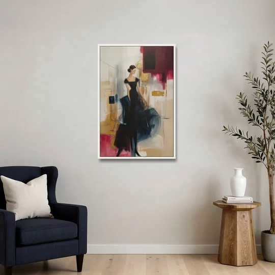 Maria Luisa Magic - White Framed Canvas Wall Art - Sofa - 24x36
