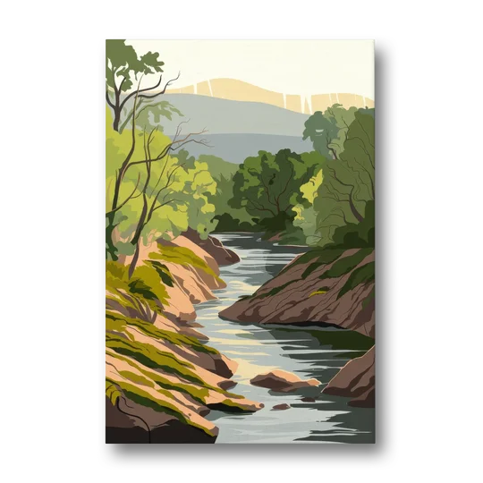 Marietta Chattahoochee River - Canvas Wall Art - Front