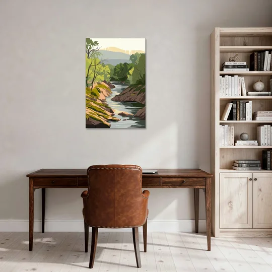 Marietta Chattahoochee River - Canvas Wall Art - Office - 24x36
