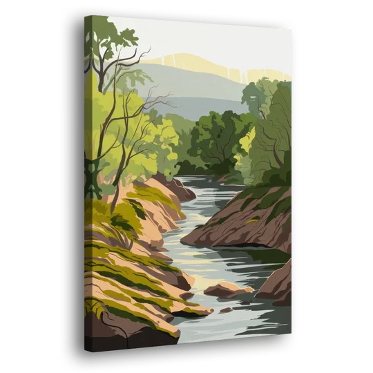 Marietta Chattahoochee River - Canvas Wall Art - Side