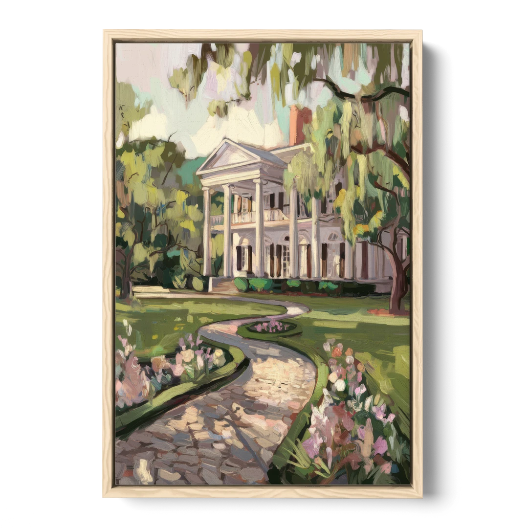 Marietta Southern Elegance - Oak Framed Canvas Wall Art - Front