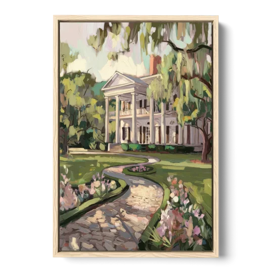 Marietta Southern Elegance - Oak Framed Canvas Wall Art - Front
