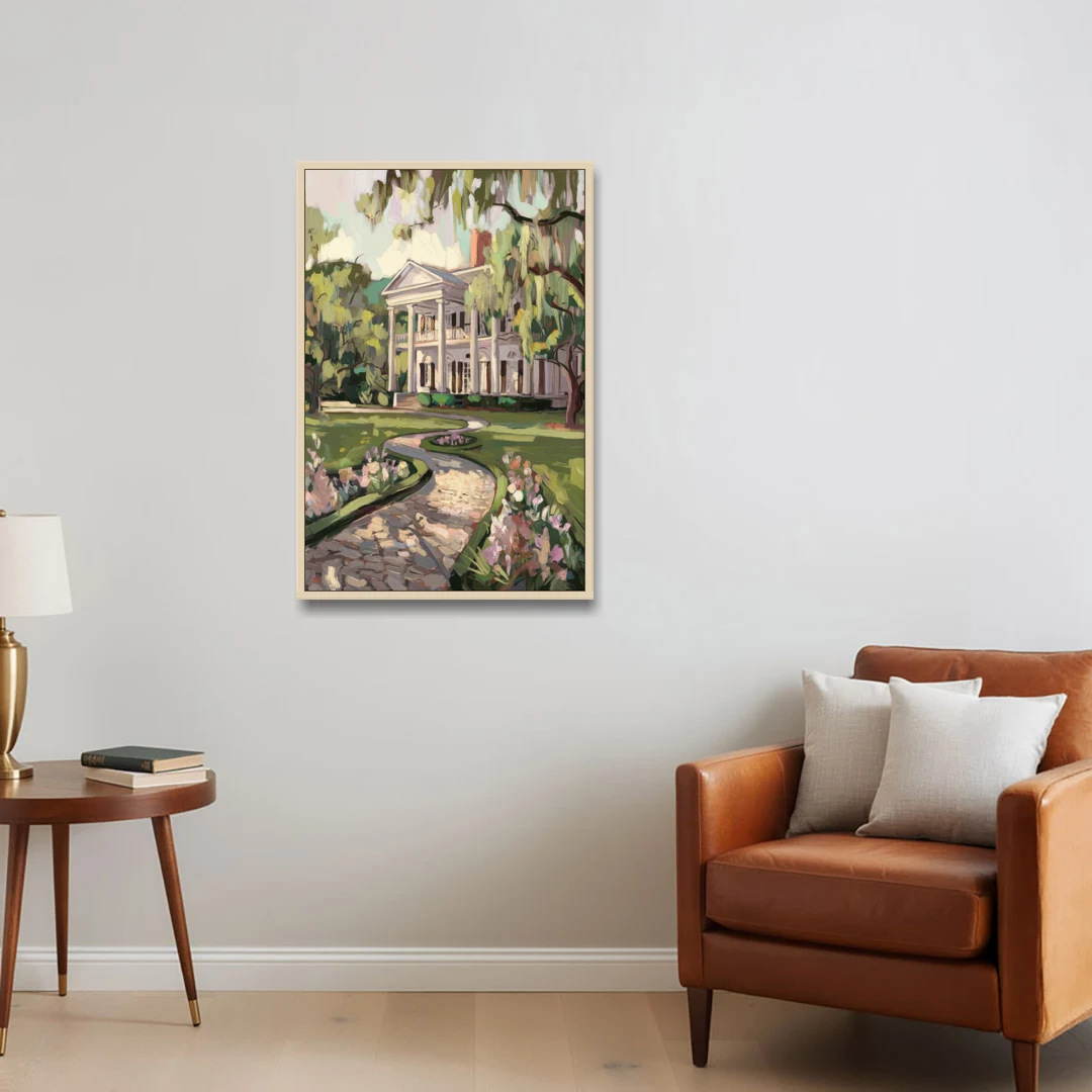 Marietta Southern Elegance - Oak Framed Canvas Wall Art - Sofa - 24x36