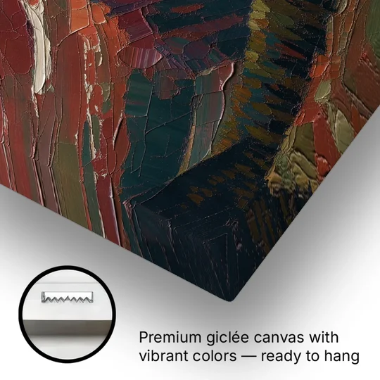 Maroon Wall Art of a Mountain Peak at Dusk - Canvas Wall Art - Gallery Wrap Corner