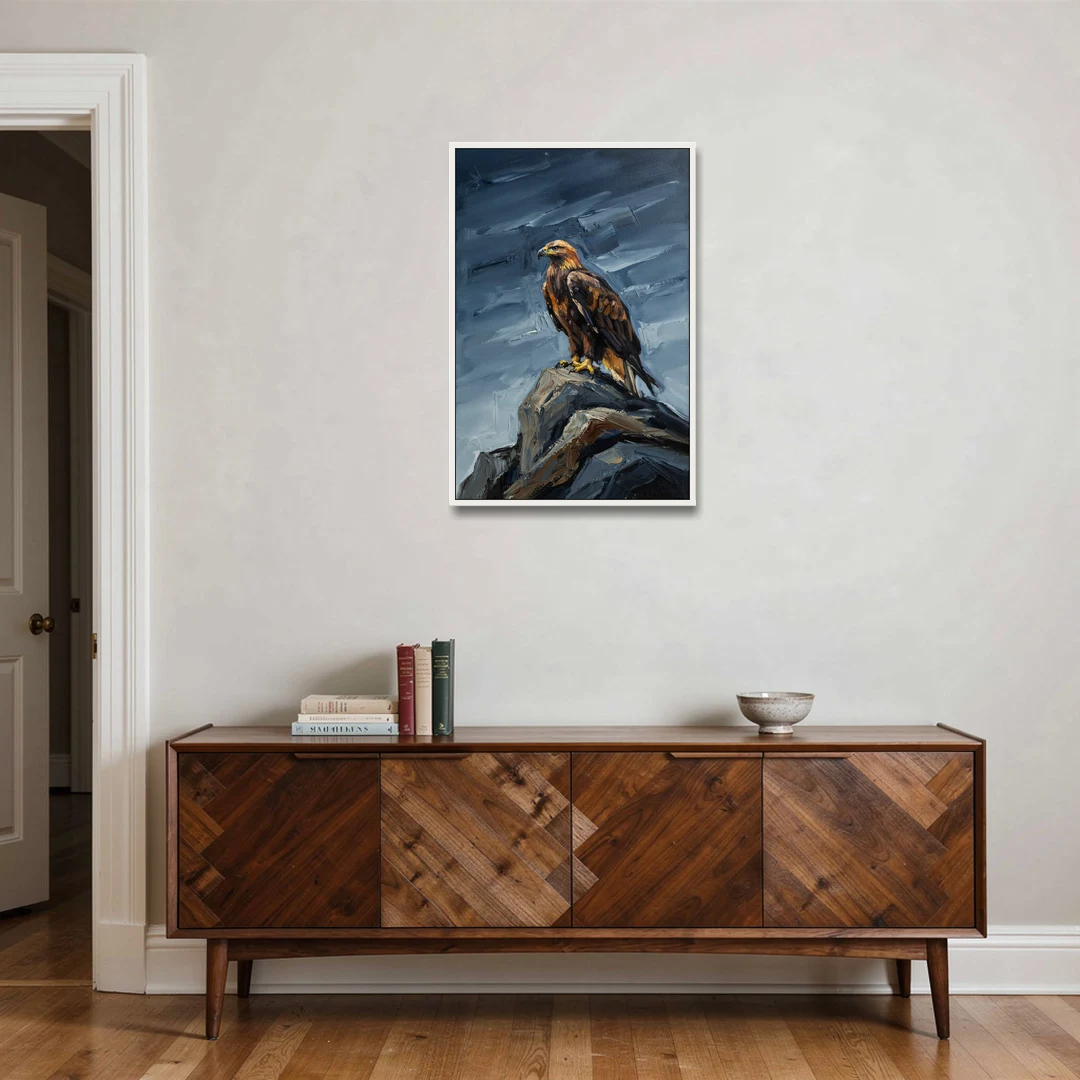 Masculine Wall Art for Office - White Framed Canvas Wall Art - Coffee Table - 24x36