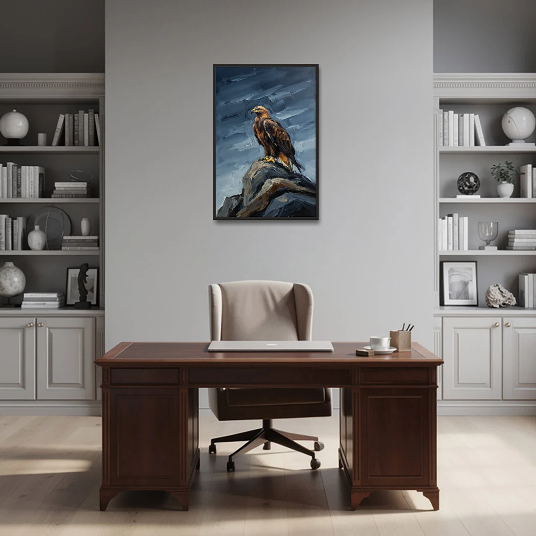 Masculine Wall Art for Office - Black Framed Canvas Wall Art - Office - 24x36