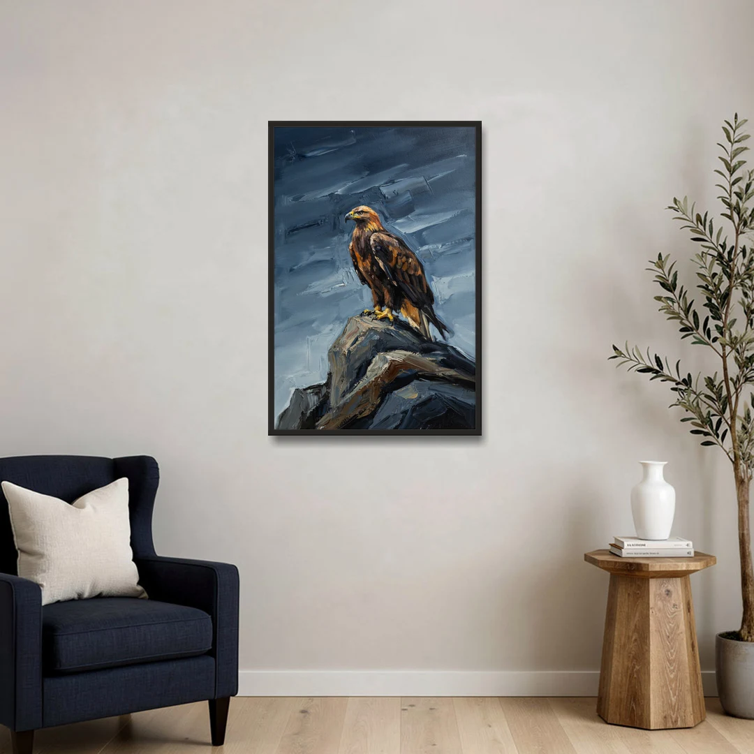 Masculine Wall Art for Office - Black Framed Canvas Wall Art - Sofa - 24x36