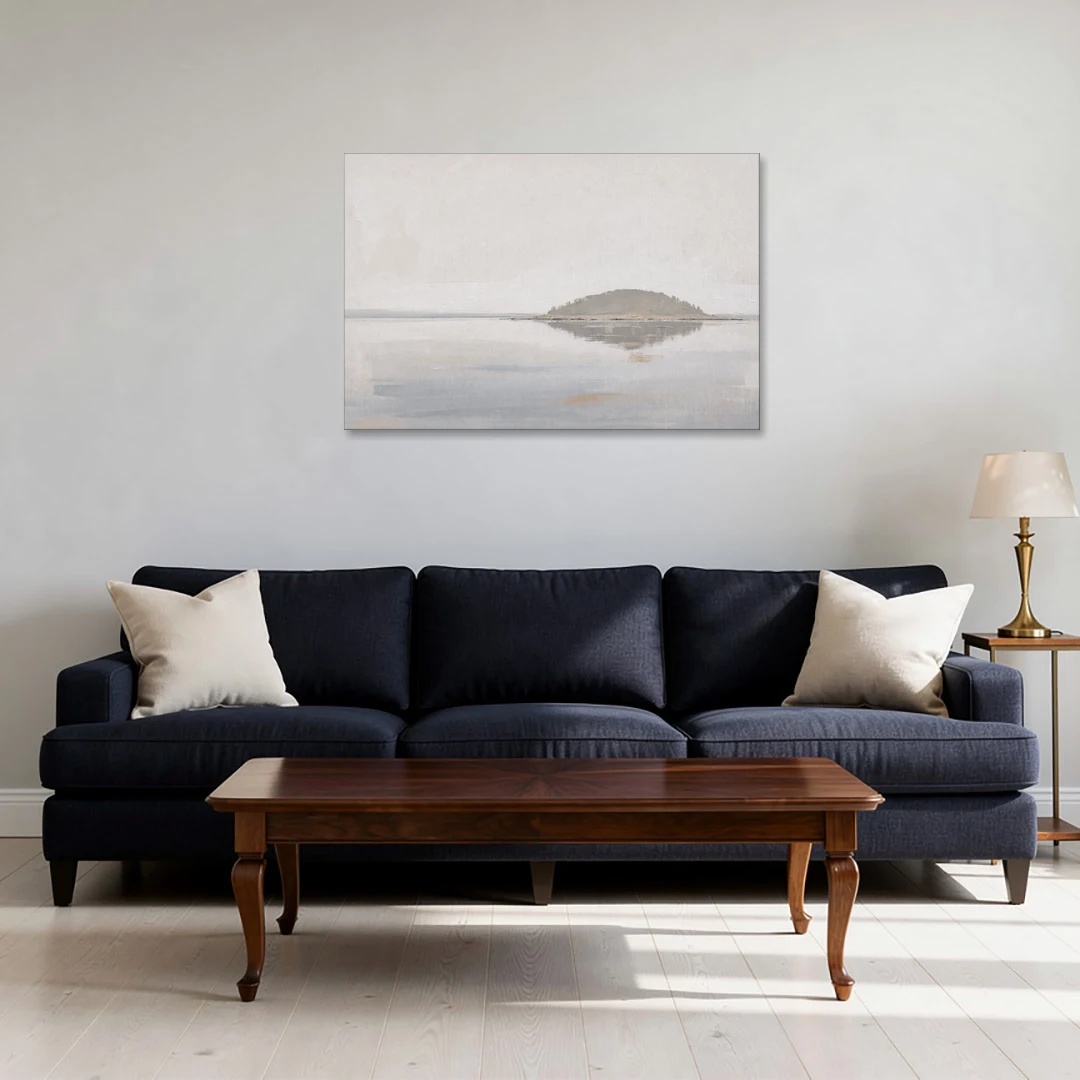 Matching Wall Art Set of 2 Mirrored Island - Canvas Wall Art - Sofa - 36x24