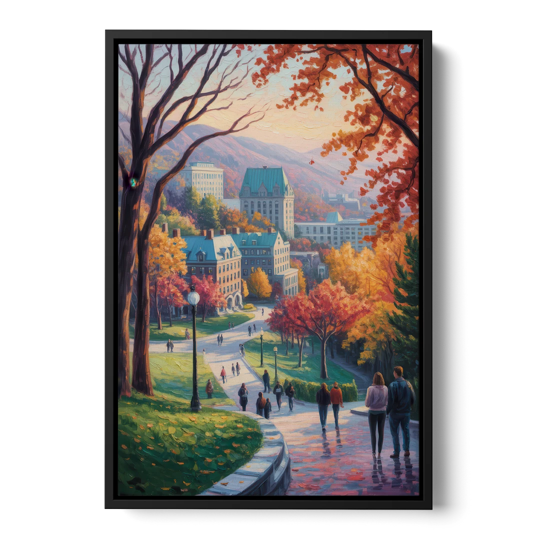 McGill University Montreal - Black Framed Canvas Wall Art - Front