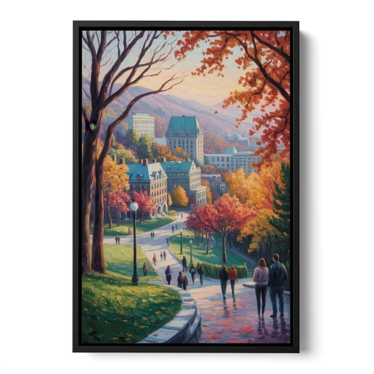 McGill University Montreal - Black Framed Canvas Wall Art - Front