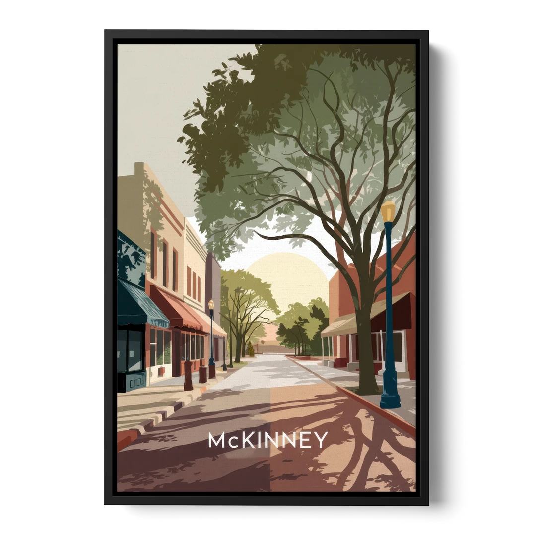 McKinney Artistic Heritage - Black Framed Canvas Wall Art - Front