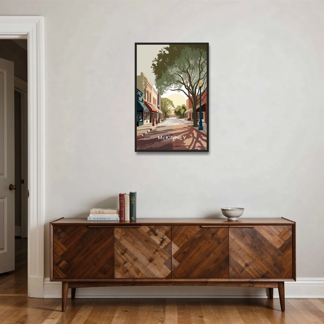 McKinney Artistic Heritage - Black Framed Canvas Wall Art - Coffee Table - 24x36