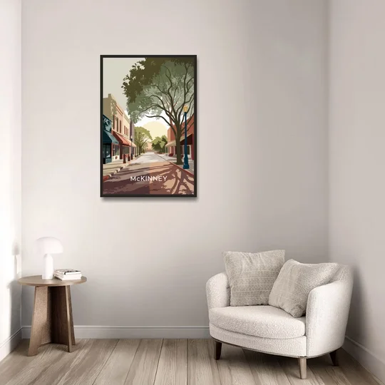 McKinney Artistic Heritage - Black Framed Canvas Wall Art - Sofa - 24x36