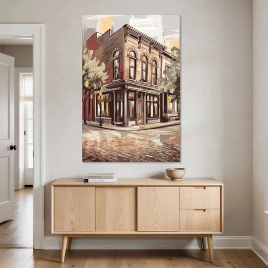 McKinney Historic Architecture - Canvas Wall Art - Coffee Table - 40x60