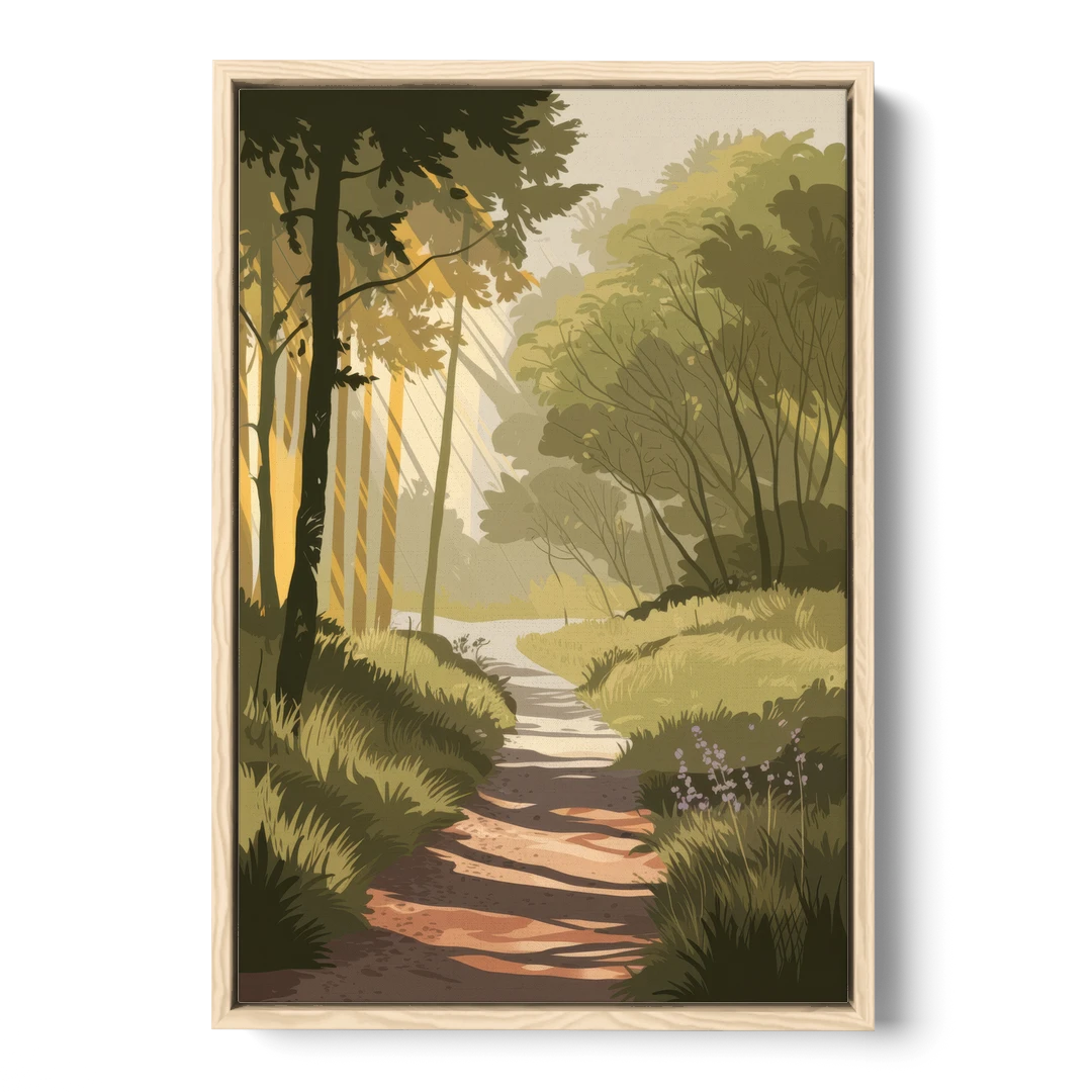 McKinney Nature Trails - Oak Framed Canvas Wall Art - Front