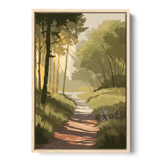 McKinney Nature Trails - Oak Framed Canvas Wall Art - Front