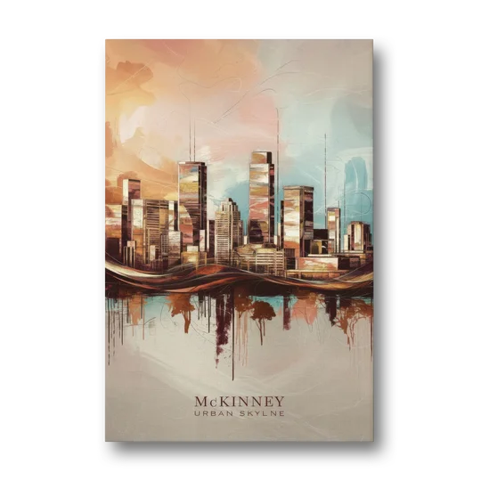 McKinney Urban Skyline - Canvas Wall Art - Front