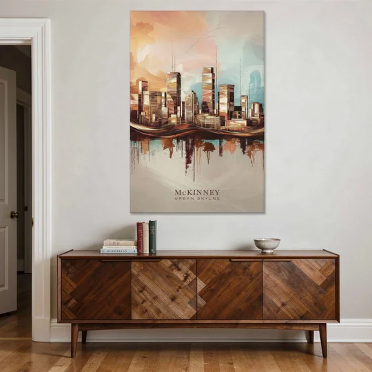 McKinney Urban Skyline - Canvas Wall Art - Coffee Table - 40x60