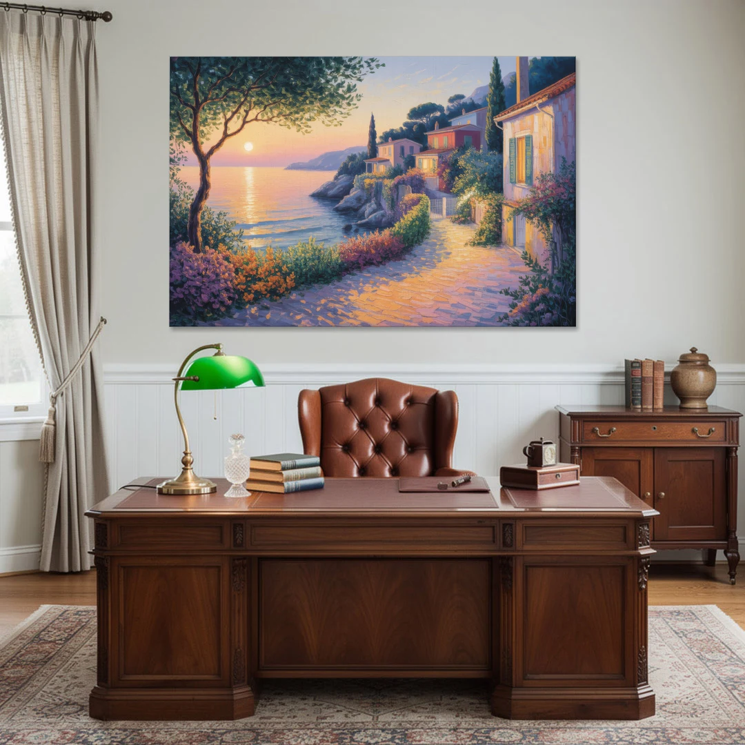 Mediterranean Glow - Canvas Wall Art - Office - 60x40