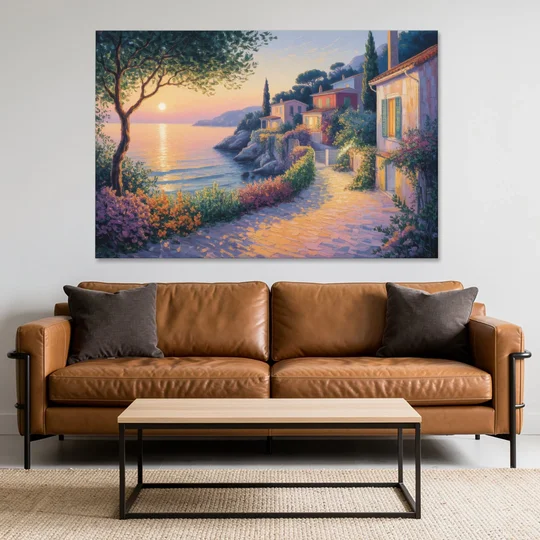 Mediterranean Glow - Canvas Wall Art - Sofa - 60x40