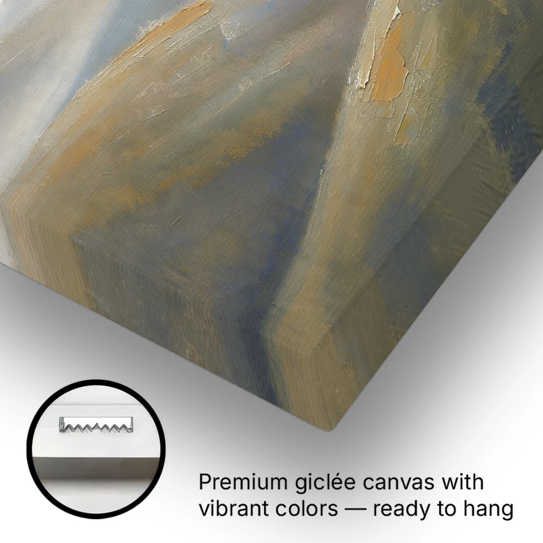 Meeting Room Decor with Misty Rolling Hills - Canvas Wall Art - Gallery Wrap Corner