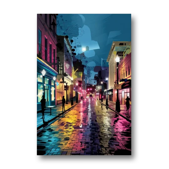 Memphis Historic Beale Street - Canvas Wall Art - Front