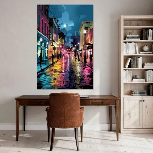Memphis Historic Beale Street - Canvas Wall Art - Office - 40x60