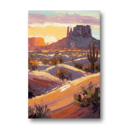 Mesa Desert Sunset - Canvas Wall Art - Front