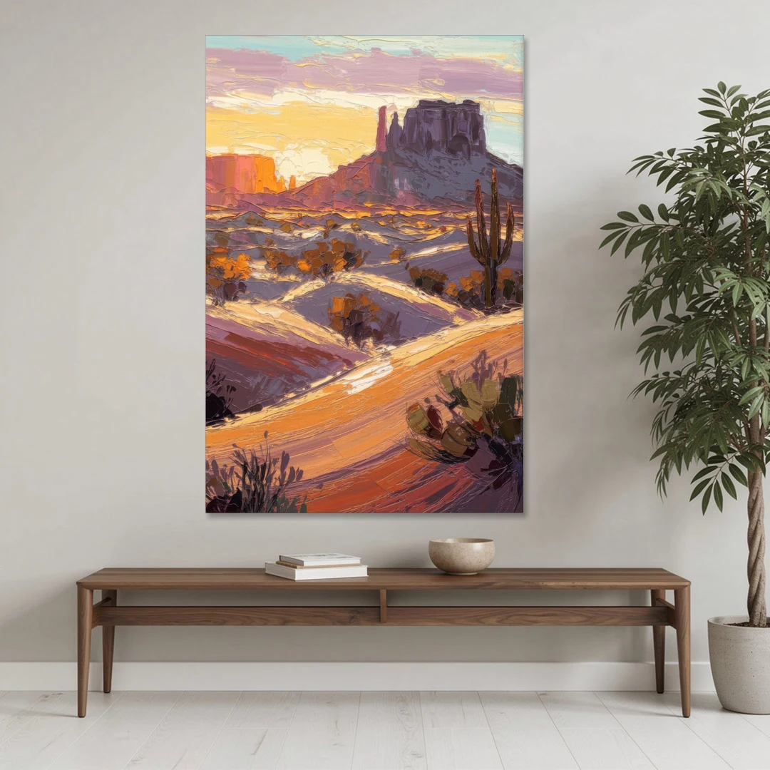 Mesa Desert Sunset - Canvas Wall Art - Coffee Table - 40x60