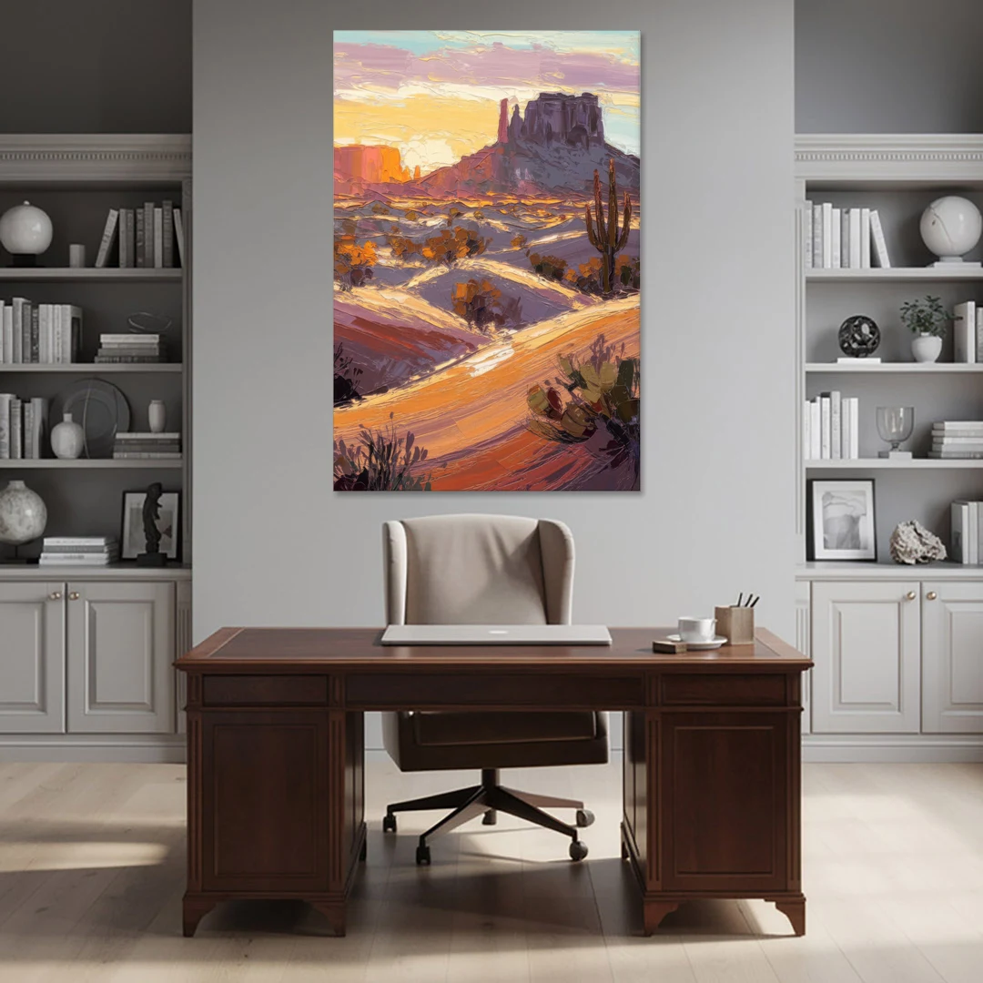 Mesa Desert Sunset - Canvas Wall Art - Office - 40x60