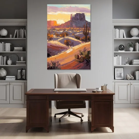 Mesa Desert Sunset - Canvas Wall Art - Office - 40x60