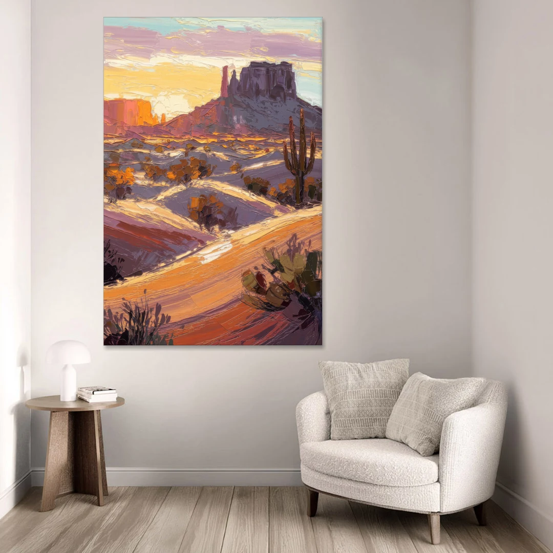Mesa Desert Sunset - Canvas Wall Art - Sofa - 40x60